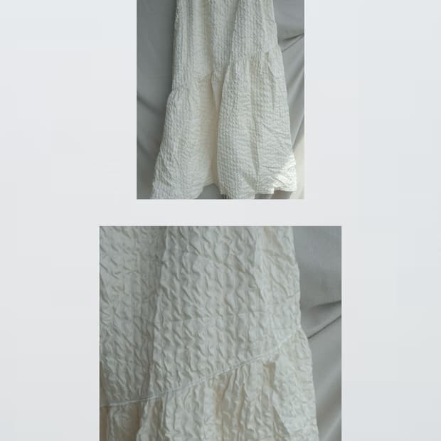 Soft Pleat Skirt 크림 롱스커트