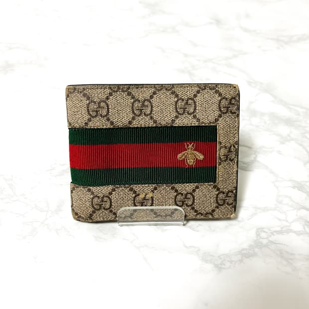 구찌 GG 웹 수프림 꿀벌 반지갑