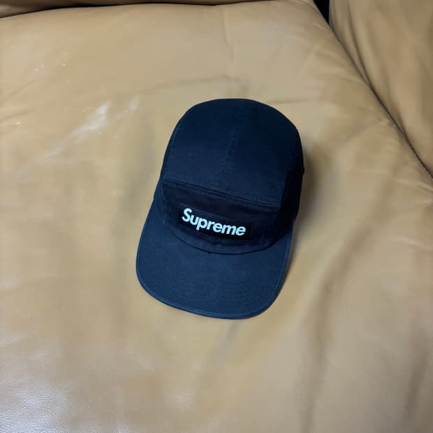 Supreme 슈프림 워시드 블랙 캠프캡 모자 (Washed Black)