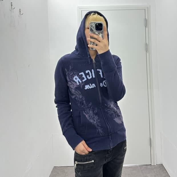 Tommy Hilfiger denim grunge purple hood