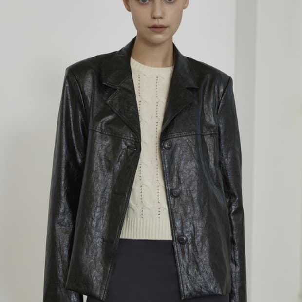 스테이피플 레더 자켓