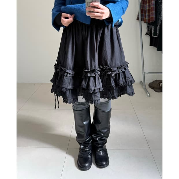 빈티지 프릴 스커트