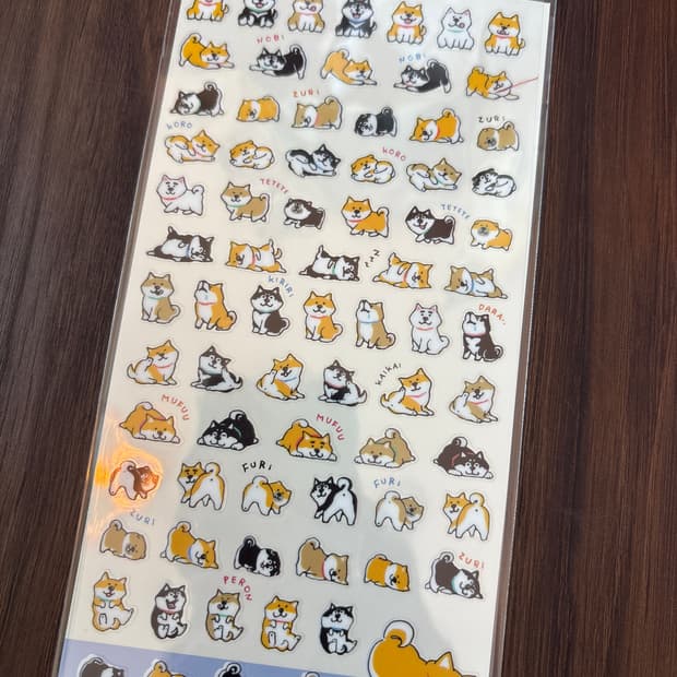 일본 시바견 스티커