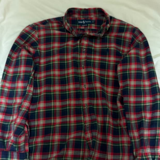 랄프로렌 폴로 체크 셔츠 L