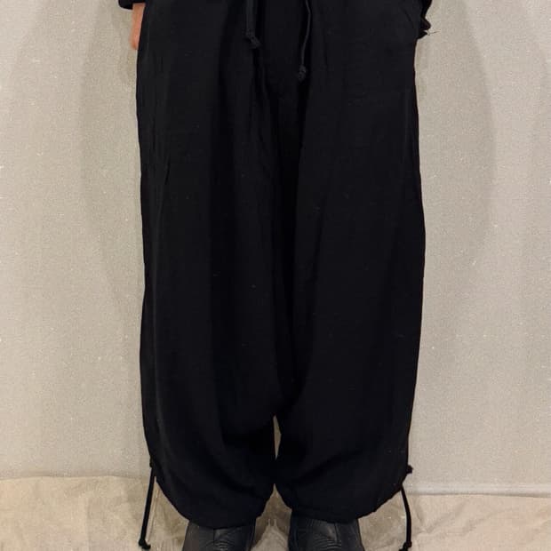 요지야마모토 레이온 와이드 사루엘 팬츠