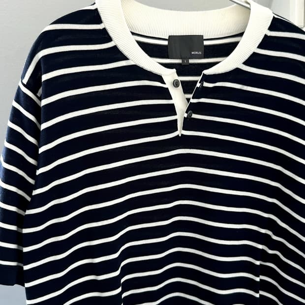 High gauge stripe design knit top