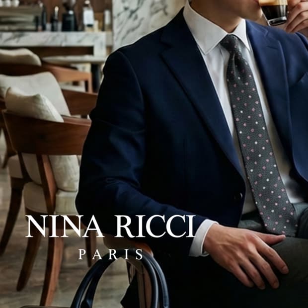 니나리치 진그레이 플라워 패턴 넥타이 9.5cm A+~A등급 K2318