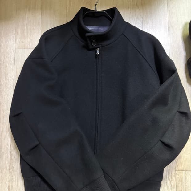 포커페이스 해링턴 울 블루종