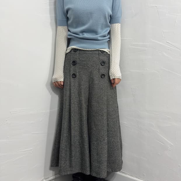 button wide pants