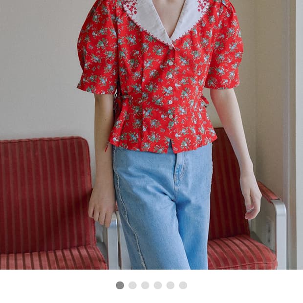 보카바카 플라워 블라우스