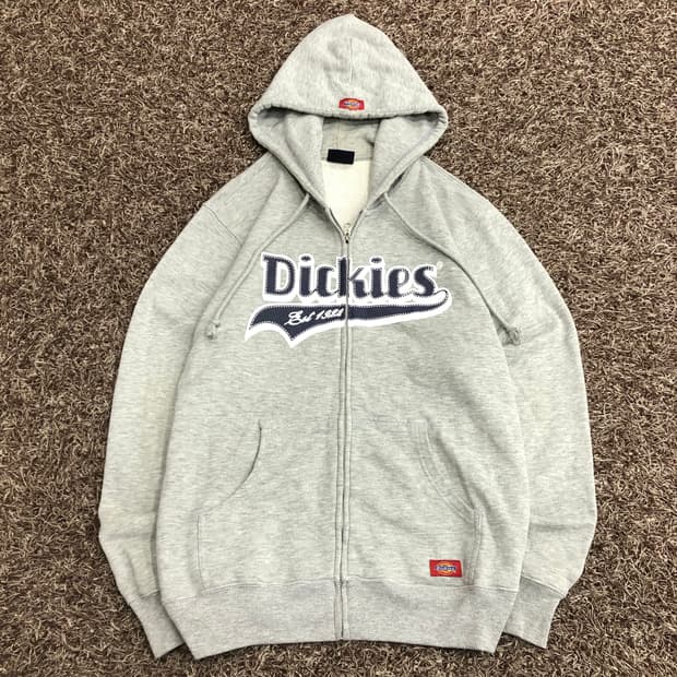 디키즈 로고 그레이 후드집업