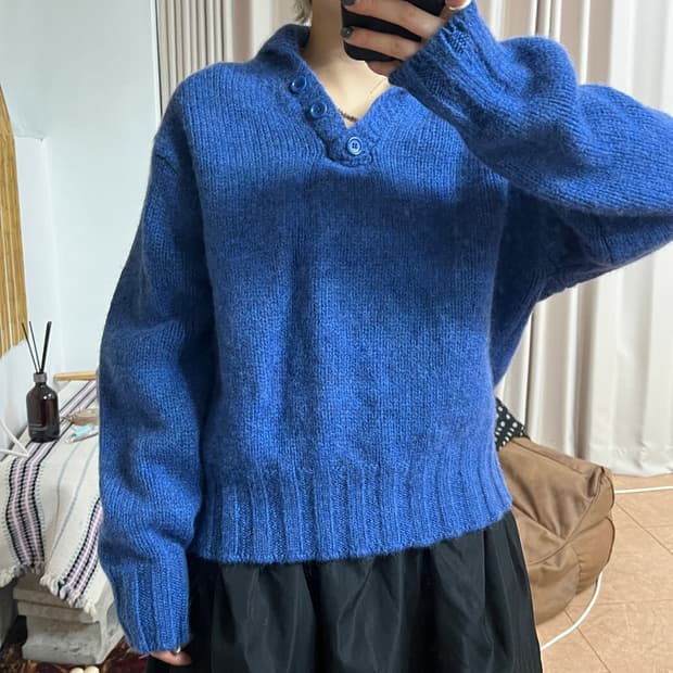 Here 숄카라 니트 