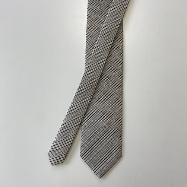 새상품급 DOMO 체크 실크넥타이 