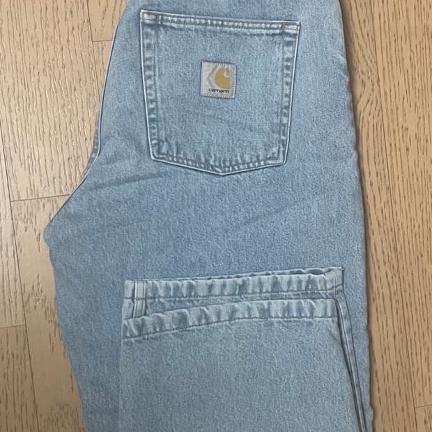 칼하트 브랜든 팬츠 블루 헤비 스톤 블리치드