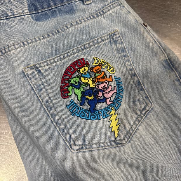 [XL] 디네댓 x 그레이트풀데드 연청 데님
