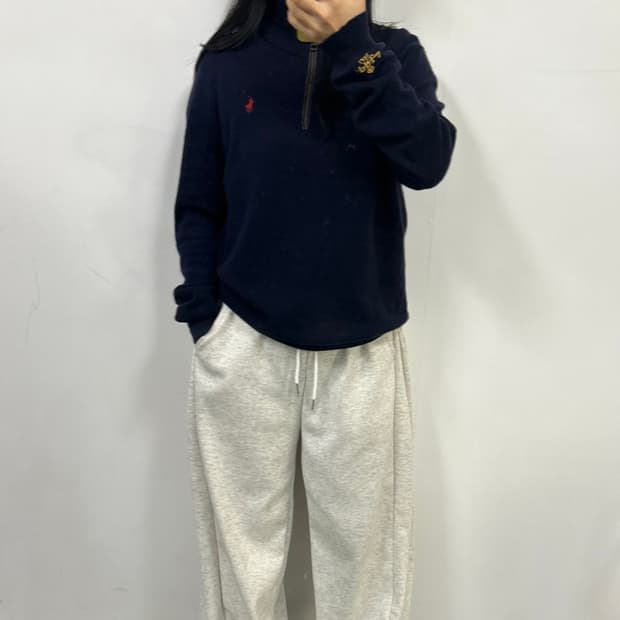 폴로 반집업 니트[1720]