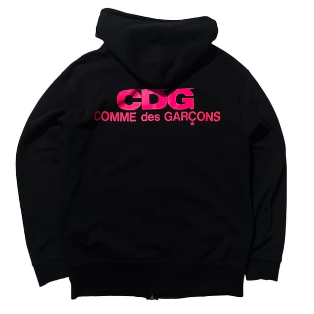꼼데가르송 CDG 로고 후드집업