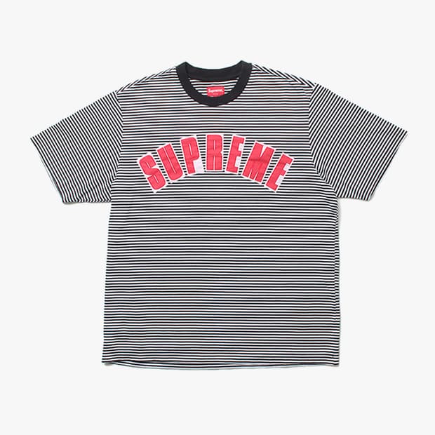  SUPREME "Stripe Half T-Shirts"