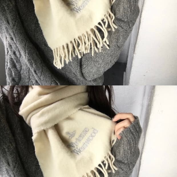 Vivienne Westwood 비비안 웨스트우드 아이보리컬러 머플러