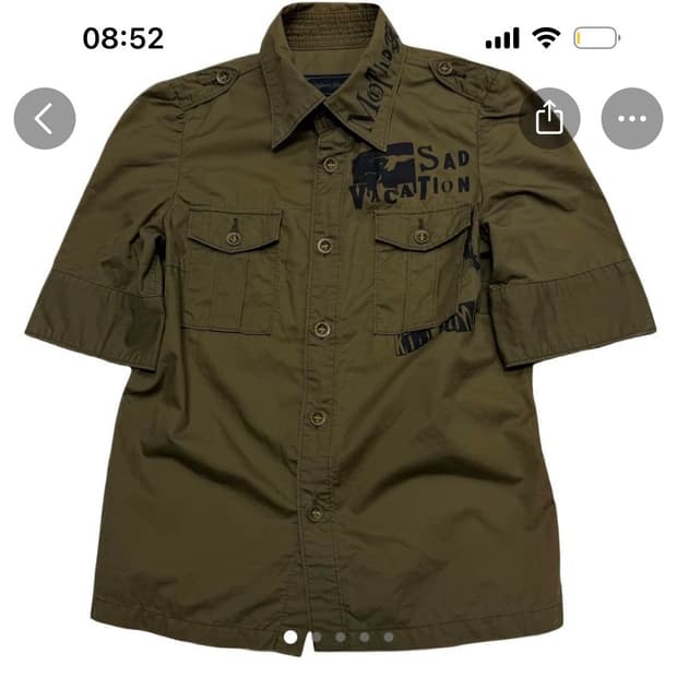 히스테릭글래머 섹스피스톨즈 밀리터리 하프 셔츠