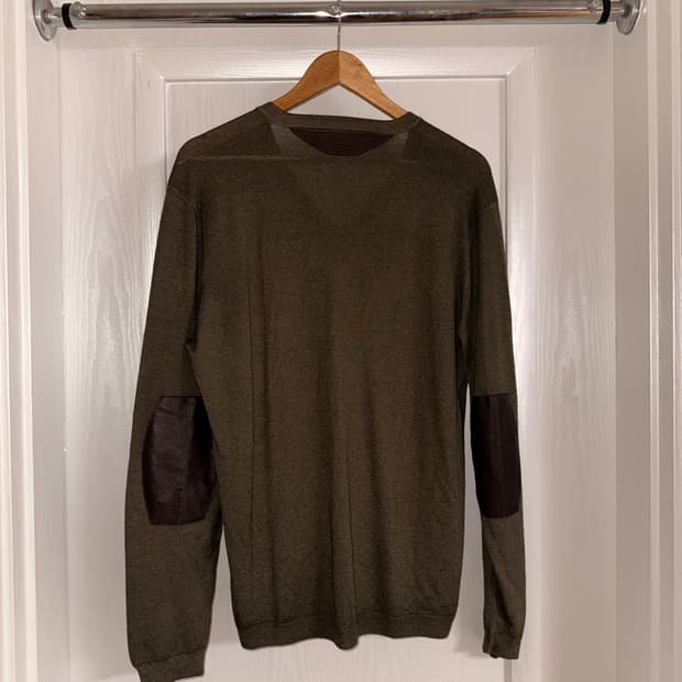 Leather Patch Sweater