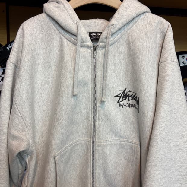 스투시 밴쿠버 후드집업 애쉬 L