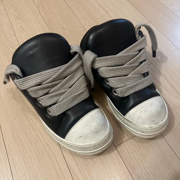 릭오웬스 점보 레이스 로우탑 스니커즈 38