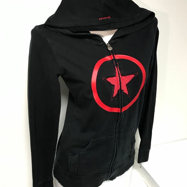 converse star hood zip-up