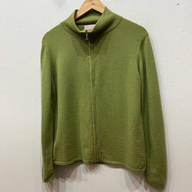 Made in ITALY 캐시미어100% 니트집업 우먼즈