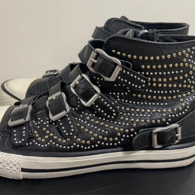 Ash leather hightop