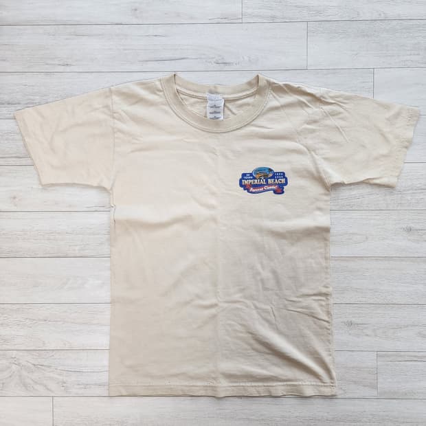 Y2K 빈티지 Imperial Beach 그래픽 반팔 티셔츠