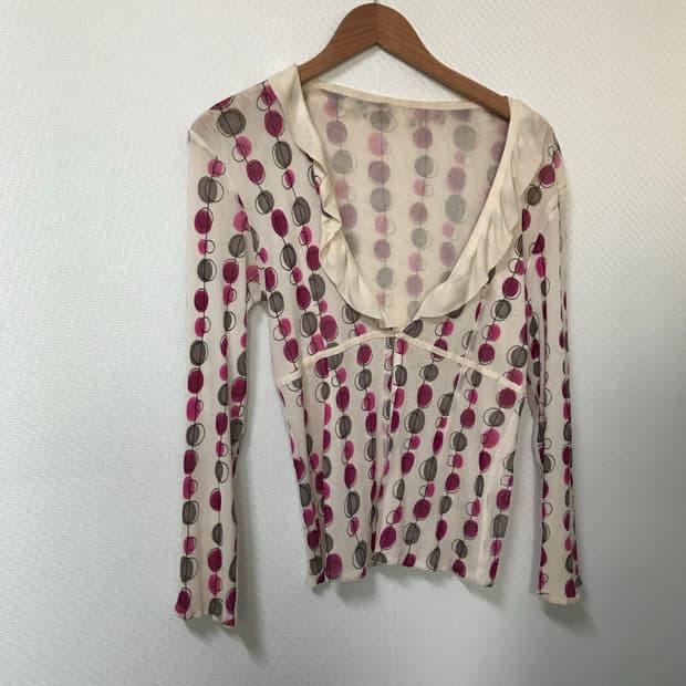 vintage dot lace cardigan hagumi