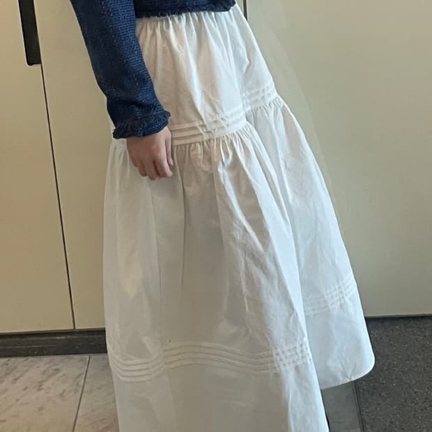 메리온 merryon 화이트 롱 스커트