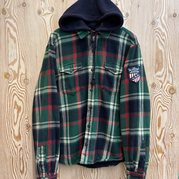 폴로 랄프로렌 플란넬 후드 셔츠