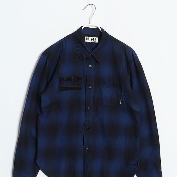 NINE Rulez Line Hombre Check Western Shi