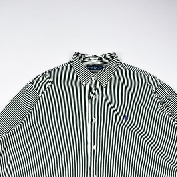 폴로 랄프로렌 포니 스트라이프 그린 셔츠 (XXL)