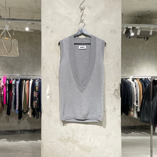 mm6 메종 마틴 마르지엘라 V넥 울 베스트