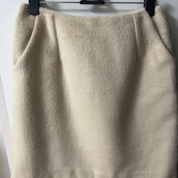 일본빈티지 모직 아이보리 스커트