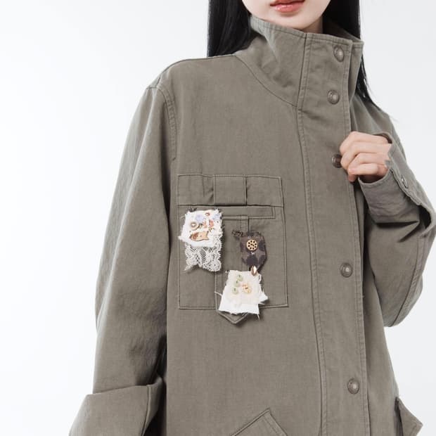 [colocynth] SANDY JACKET KHAKI