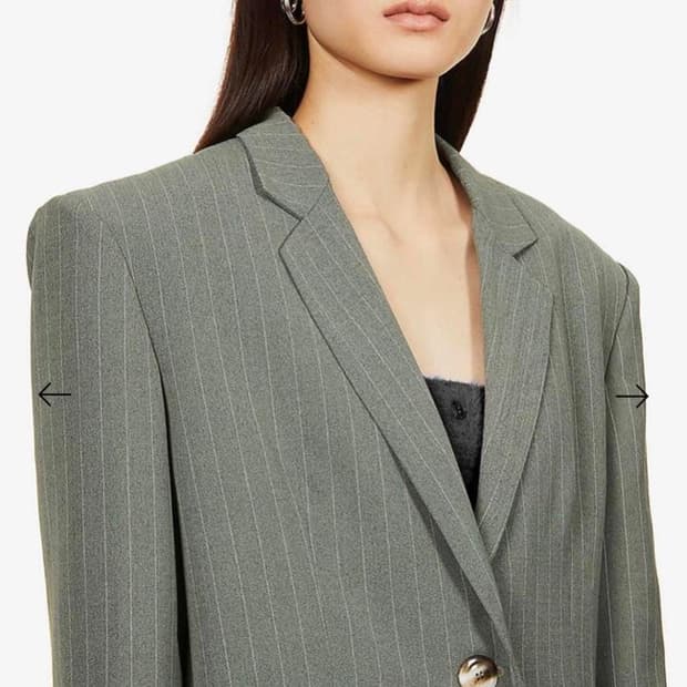 Musier Paris 빈티지 무드 오버핏 핀스트라이프 테일러드 자켓