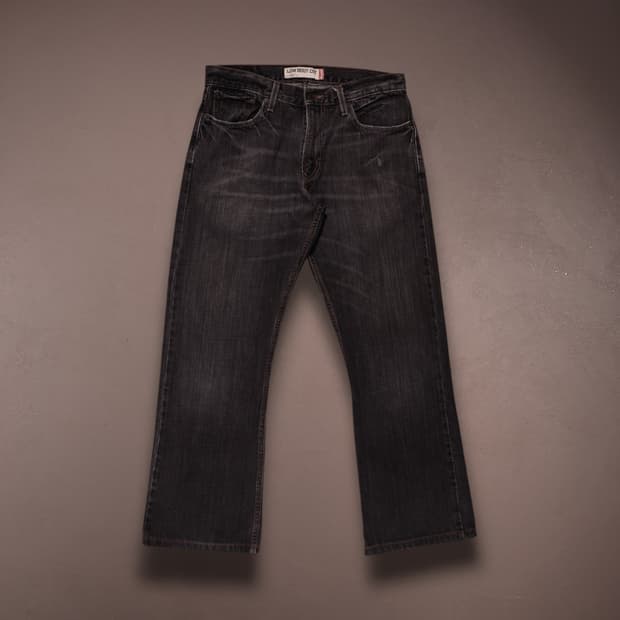 리바이스527 로우 부츠컷 흑청 데님팬츠