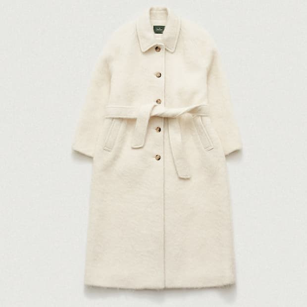 더바넷 스노우화이트 발마칸 코트 롱