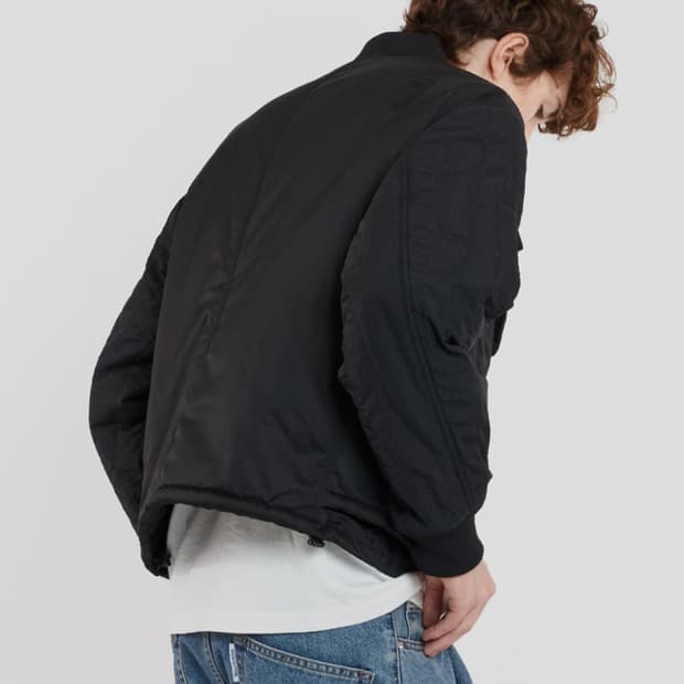 새상품)언어펙티드 패디드 레이어드 플라이트 자켓 블랙