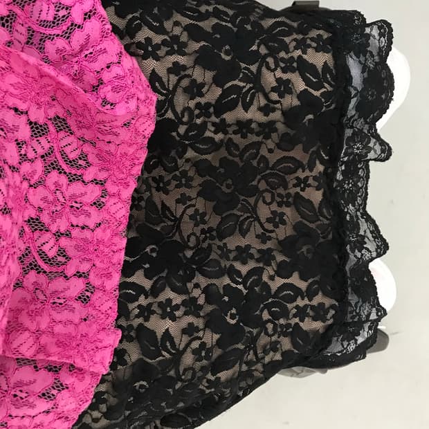 vintage black lace skirt