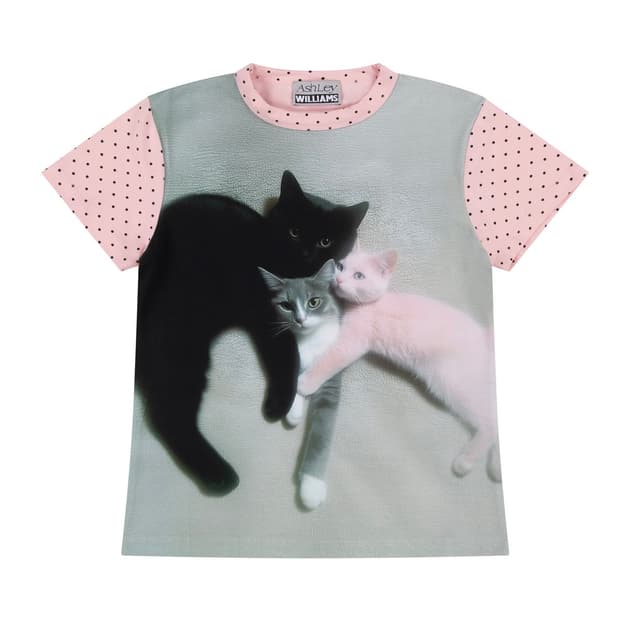 [XS,S]애슐리 윌리엄스 25fw KITTEN TRIO 고양이 티셔츠