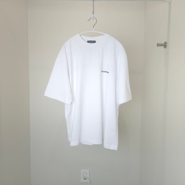 [중고/정품] 발렌시아가 오버핏 로고 티셔츠