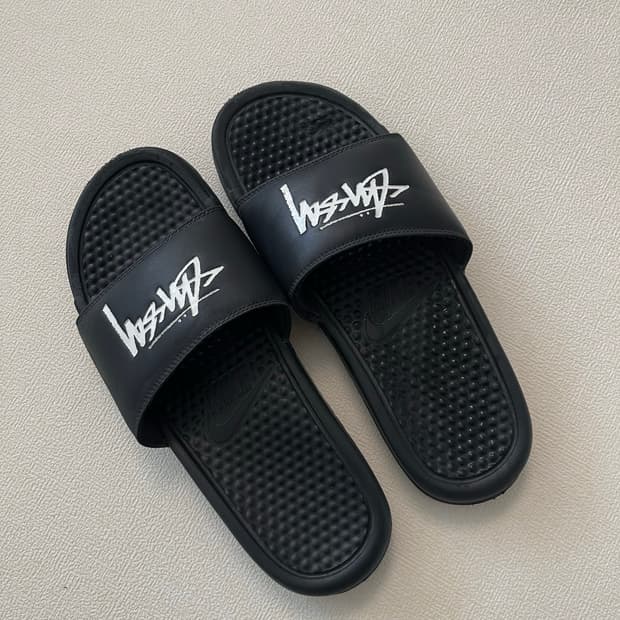 나이키x스투시 베나시 슬라이드오프 느와르 블랙 
