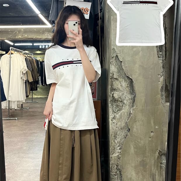 타미힐피거 반팔티 화이트 XL #csz4017 