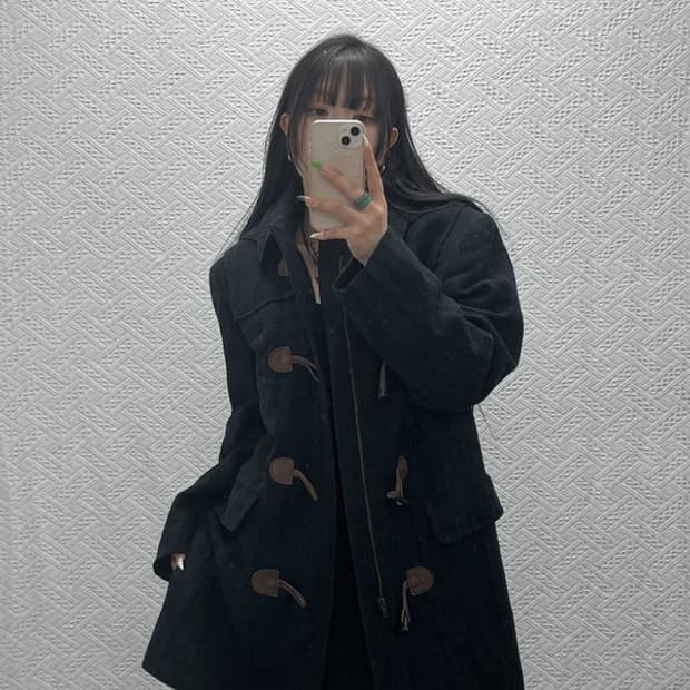 폴로 랄프로렌 유니크 모리 체크 떡볶이 더플 코트 S C08932