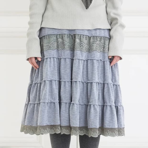 콜로신스 Tale Midi Skirt Melange